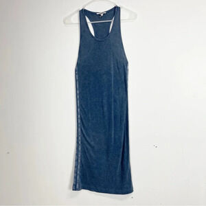 NEW Splendid Dress Womens XS Blue Alessia Racerback Midi Cotton Blend NEW NWOT